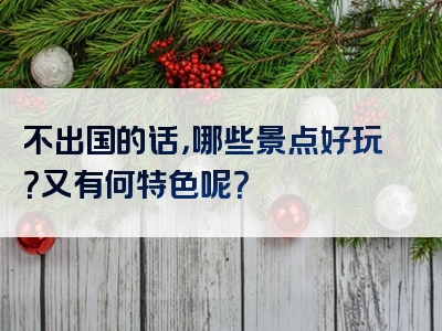 不出国的话，哪些景点好玩？又有何特色呢？