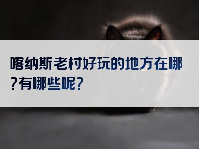 喀纳斯老村好玩的地方在哪？有哪些呢？