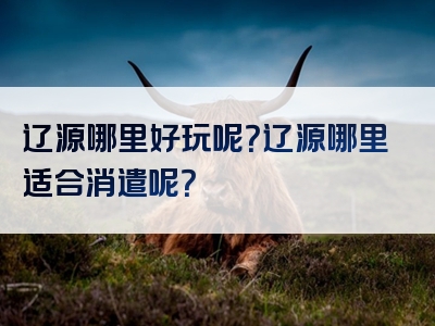 辽源哪里好玩呢？辽源哪里适合消遣呢？