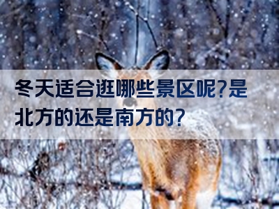 冬天适合逛哪些景区呢？是北方的还是南方的？