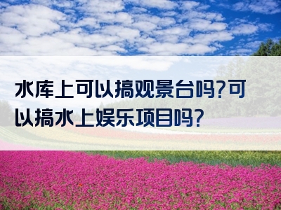 水库上可以搞观景台吗？可以搞水上娱乐项目吗？