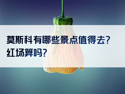 莫斯科有哪些景点值得去？红场算吗？