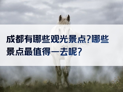 成都有哪些观光景点？哪些景点最值得一去呢？