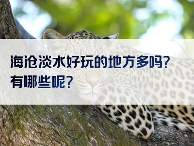 海沧淡水好玩的地方多吗？有哪些呢？