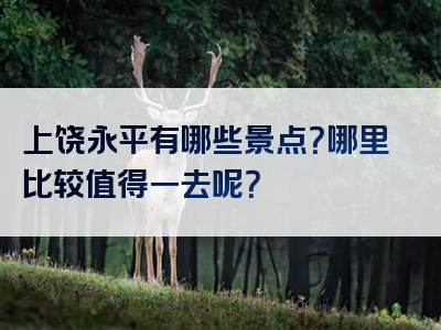 上饶永平有哪些景点？哪里比较值得一去呢？
