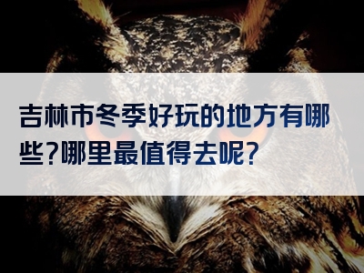 吉林市冬季好玩的地方有哪些？哪里最值得去呢？