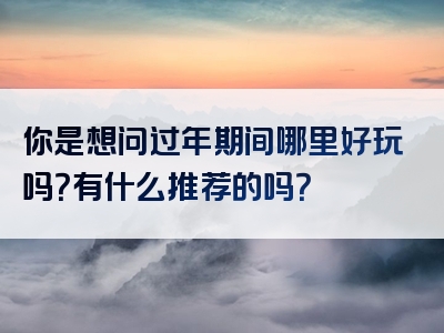 你是想问过年期间哪里好玩吗？有什么推荐的吗？