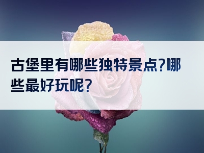 古堡里有哪些独特景点？哪些最好玩呢？