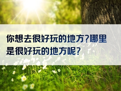 你想去很好玩的地方？哪里是很好玩的地方呢？