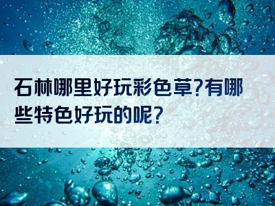 石林哪里好玩彩色草？有哪些特色好玩的呢？
