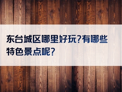 东台城区哪里好玩？有哪些特色景点呢？