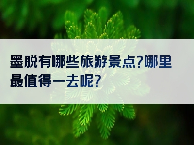 墨脱有哪些旅游景点？哪里最值得一去呢？