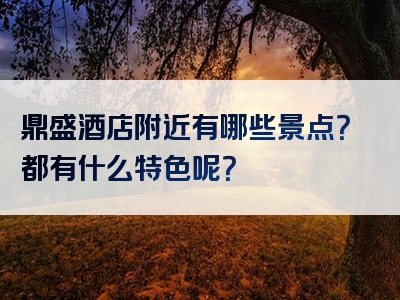 鼎盛酒店附近有哪些景点？都有什么特色呢？