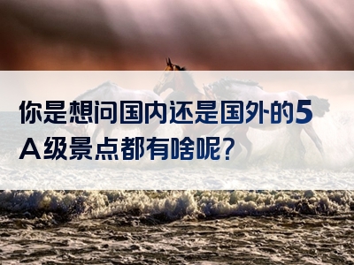 你是想问国内还是国外的5A级景点都有啥呢？
