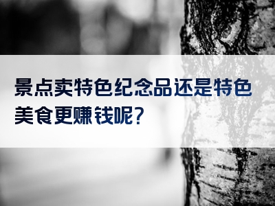 景点卖特色纪念品还是特色美食更赚钱呢？