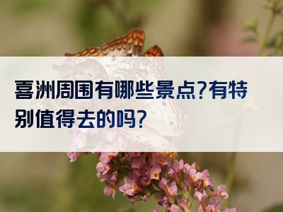 喜洲周围有哪些景点？有特别值得去的吗？