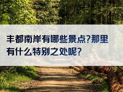 丰都南岸有哪些景点？那里有什么特别之处呢？