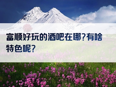 富顺好玩的酒吧在哪？有啥特色呢？