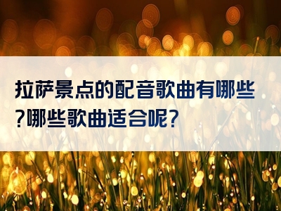 拉萨景点的配音歌曲有哪些？哪些歌曲适合呢？