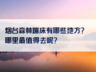 烟台森林蹦床有哪些地方？哪里最值得去呢？