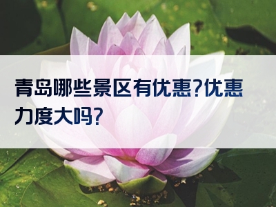 青岛哪些景区有优惠？优惠力度大吗？