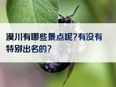 漠川有哪些景点呢？有没有特别出名的？