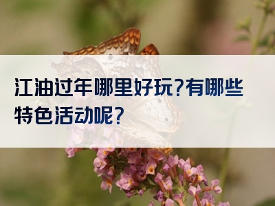 江油过年哪里好玩？有哪些特色活动呢？