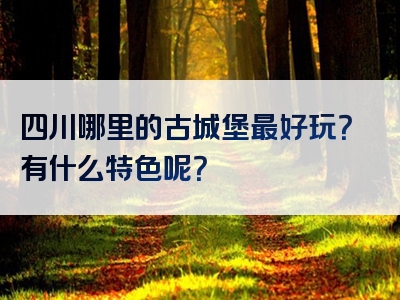 四川哪里的古城堡最好玩？有什么特色呢？