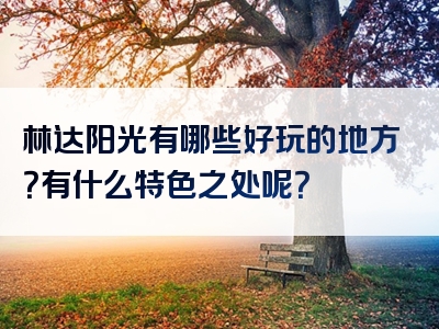 林达阳光有哪些好玩的地方？有什么特色之处呢？