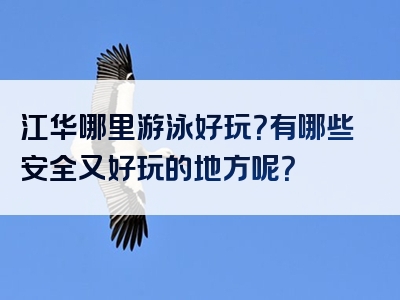 江华哪里游泳好玩？有哪些安全又好玩的地方呢？