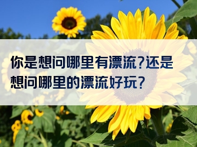 你是想问哪里有漂流？还是想问哪里的漂流好玩？