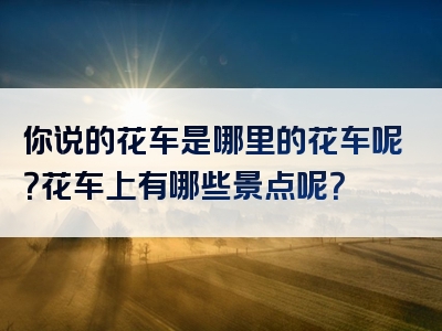 你说的花车是哪里的花车呢？花车上有哪些景点呢？