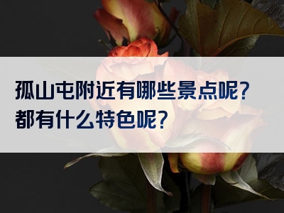 孤山屯附近有哪些景点呢？都有什么特色呢？