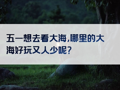 五一想去看大海，哪里的大海好玩又人少呢？