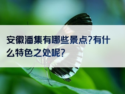 安徽潘集有哪些景点？有什么特色之处呢？