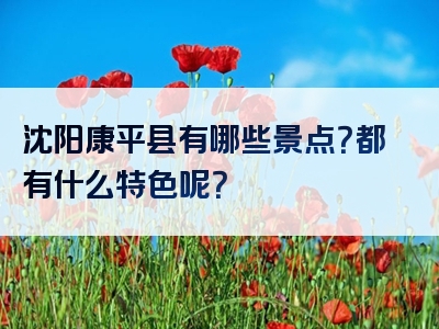 沈阳康平县有哪些景点？都有什么特色呢？