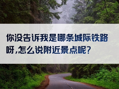 你没告诉我是哪条城际铁路呀，怎么说附近景点呢？