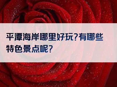 平潭海岸哪里好玩？有哪些特色景点呢？
