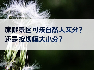 旅游景区可按自然人文分？还是按规模大小分？