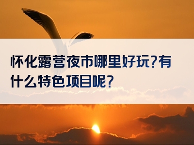 怀化露营夜市哪里好玩？有什么特色项目呢？