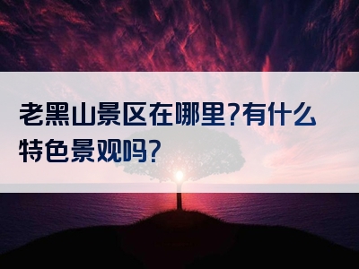 老黑山景区在哪里？有什么特色景观吗？
