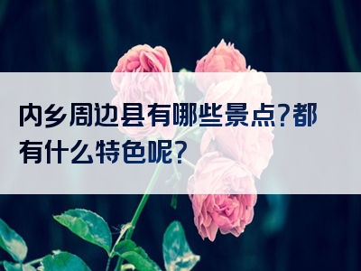 内乡周边县有哪些景点？都有什么特色呢？