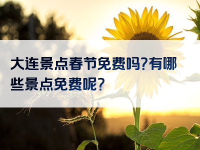 大连景点春节免费吗？有哪些景点免费呢？