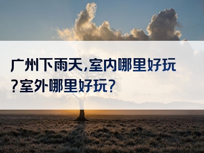 广州下雨天，室内哪里好玩？室外哪里好玩？