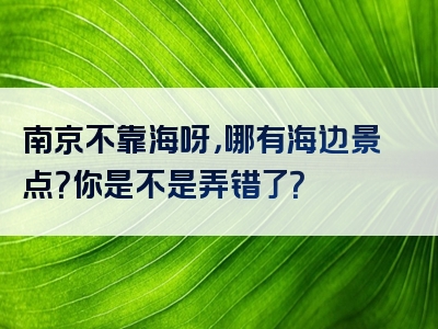 南京不靠海呀，哪有海边景点？你是不是弄错了？