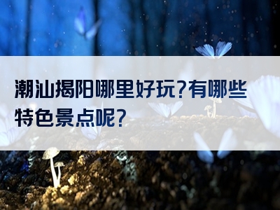 潮汕揭阳哪里好玩？有哪些特色景点呢？