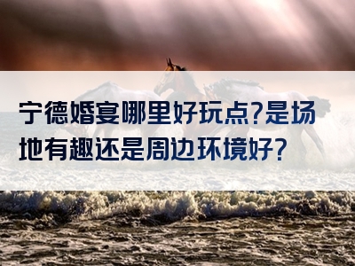 宁德婚宴哪里好玩点？是场地有趣还是周边环境好？