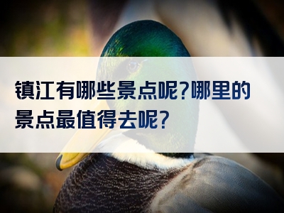 镇江有哪些景点呢？哪里的景点最值得去呢？