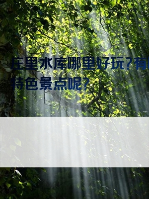 庄里水库哪里好玩？有哪些特色景点呢？
